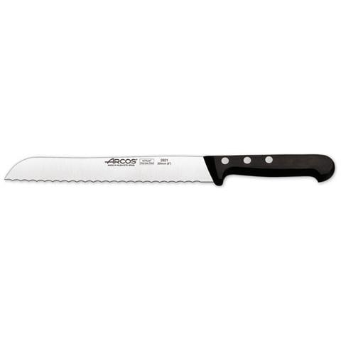Coltello Tavola Arcos Coltelleria da Tavola Manico Polipropilene Nero e Lama Acciaio Inossidabile NITRUM 100 mm Colore Bianco 