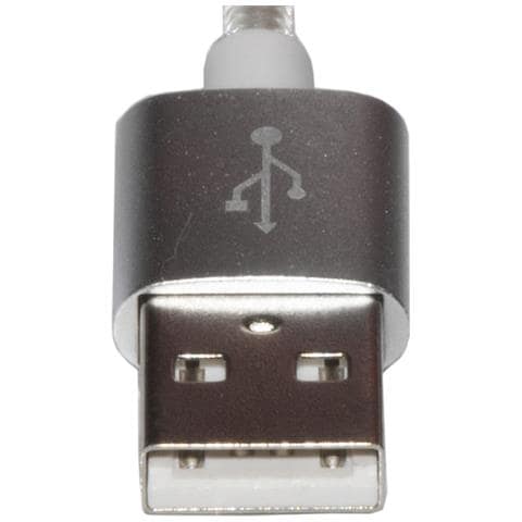 ver Cavo Usb 2 In 1 Connettori Micro Usb + 8 Poli Ip5 Mt 1 Guaina Tela Intrecciata Colore Bianco Fino A 2 Ampere - Foto 1