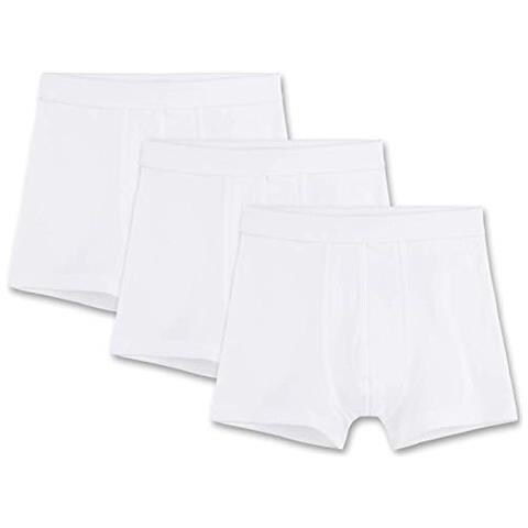 Ragazzi Pantaloncini 3er Pack - Pantaloni, Mutande, Cotone Organico, 104-176, bianco - Bianco, 128 (6-7 Anni)  - Foto 1