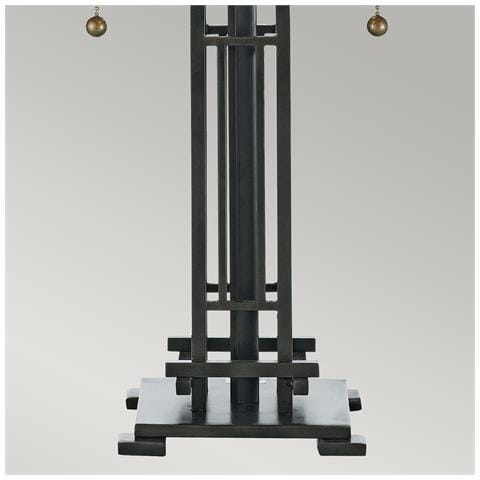 Lampada Da Scrivania Tiffany A 2 Luci Vintage Bronzo, E27 - Foto 5