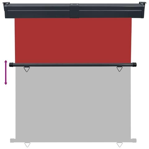 Tendalino Laterale per Balcone 165x250 cm Rosso - Foto 2
