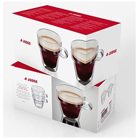 Giudice Jdg32 A Doppia Parete In Vetro Impilabile Tazze Di Caff Con La Maniglia Set Di 2 Vacuum Hollow Sealed 200ml Della Tazza Di Caff Fatto A Mano Resistente Al Calore Lavastoviglie 200ml Della Tazza Di Caff - Foto 4