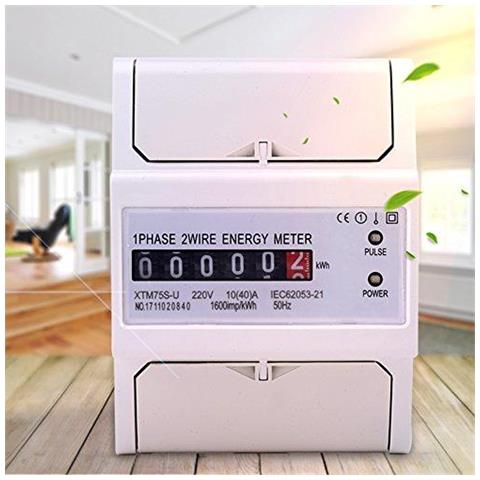 Lcd 220v 10-40a Kwh Meter Digital Monofase 4p Din-rail Elettrica Tester Di Energia Xtm75s-u - Foto 4
