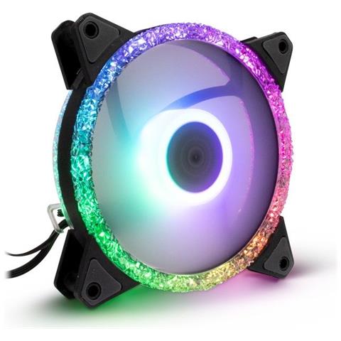 Rs-071 Rgb Case Per Computer Ventilatore 12 Cm Nero, Bianco - Foto 1