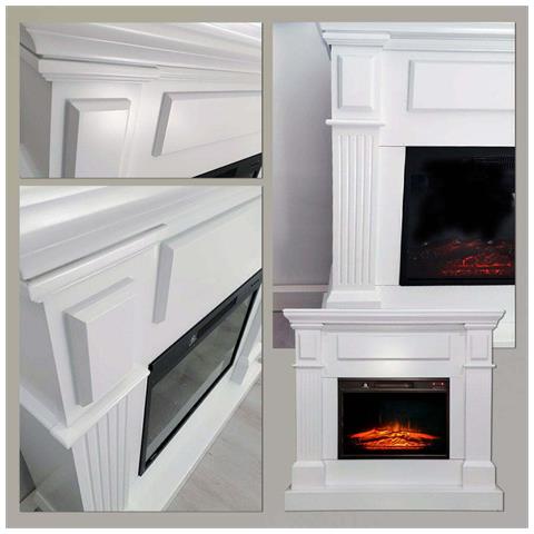 Camino elettrico TUX White bianco ElectricSun, con effetto sonoro, L110xH102cm - Foto 6