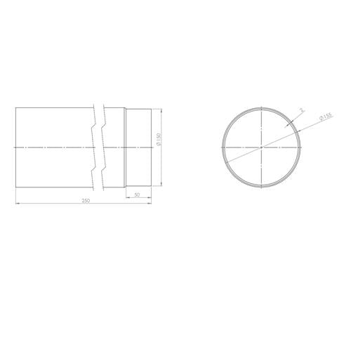 Tubo In Acciaio 150/0,25m - Foto 2