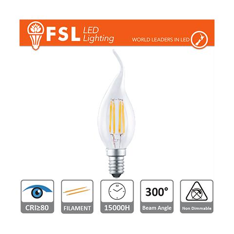 Lampada Filamento Colpo Di Vento - 4w 2700k E14 400lm - Foto 1