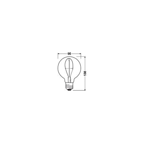 Osram Lampadina Led G95 E27 Fumé 3.4w 100lm 1800k Ip20 320° [lv-4058075760950] - Foto 4