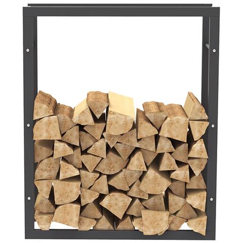 Portalegna Supporto Metallo Porta Legna Interno Legnaia Camino Stufa 100x80x25cm - Foto 2