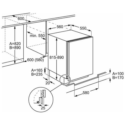 Frigorifero Monoporta ESB2AE82S da Incasso Ventilato Classe E Capacità Netta 107 Litri - Foto 3