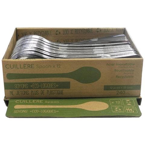 Set Di Cucchiai Ecologic Slim Metallo Acciaio (12 Unità) - Foto 3