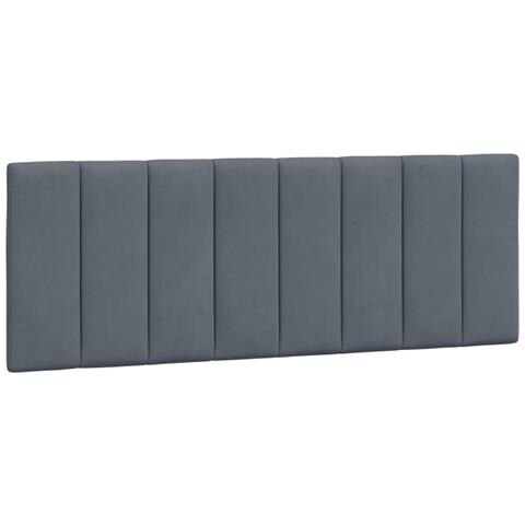Cuscino Testiera Grigio Scuro 120 Cm In Velluto - Foto 2