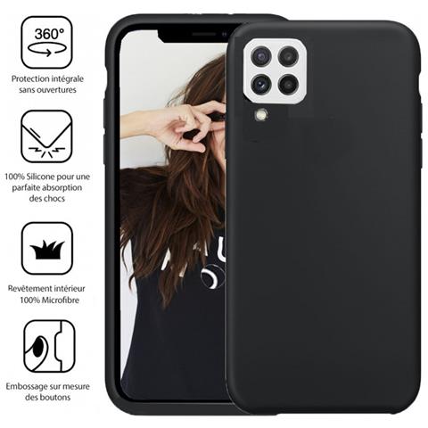 Cover Per Samsung Galaxy A12 Premium Silicone Microfibra, Nero - Foto 3