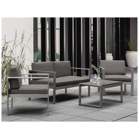 Sedia Da Giardino Alluminio Anodizzato Grigio Scuro Salerno - Foto 1