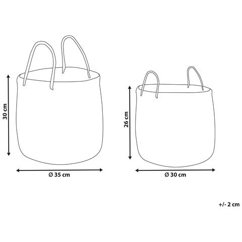 Set Di 2 Cestini Halong Alghe Marine Naturale - Foto 16