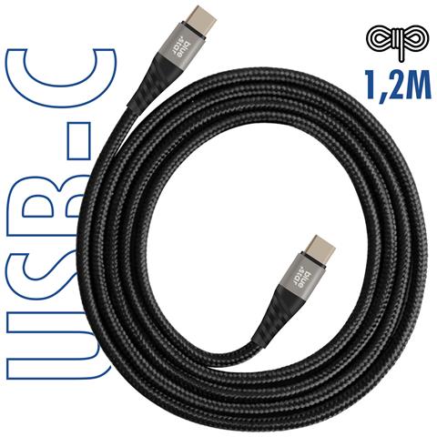 Cavo Usb-c / Usb-c Power Delivery 60w Quick Charge 4.0 1 Metro E 20, Nero - Foto 2