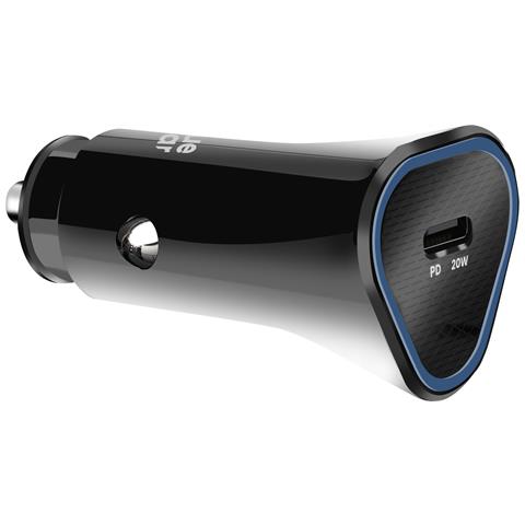 Caricabatterie Auto Usb-c 20w Power Delivery + Cavo Usb-c 60w Compatto, Nero - Foto 1
