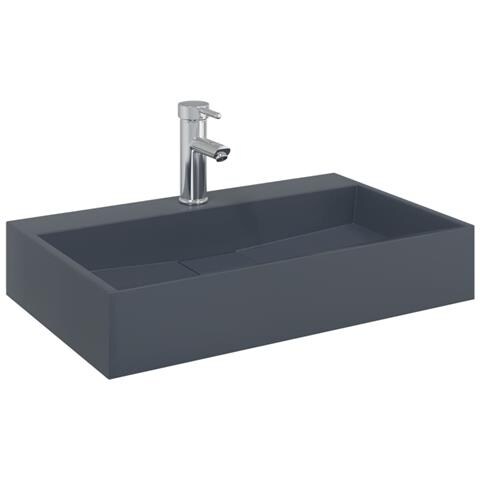 Lavandino 60x38x11 Cm Blocco In Marmo /minerale Antracite - Foto 3