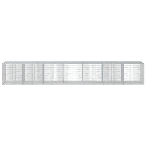 Cesto Gabbione Con Copertura 700x100x100 Cm In Ferro Zincato - Foto 3