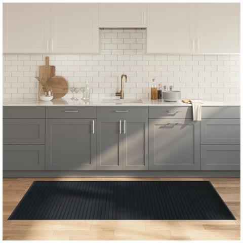 Tappeto Rettangolare Grigio 100x200 cm in Bambù - Foto 1