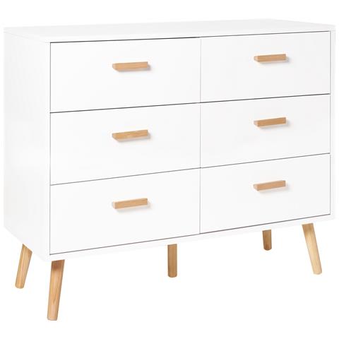 Cassettiera A 6 Cassetti Bianco Newark Iii - Foto 2