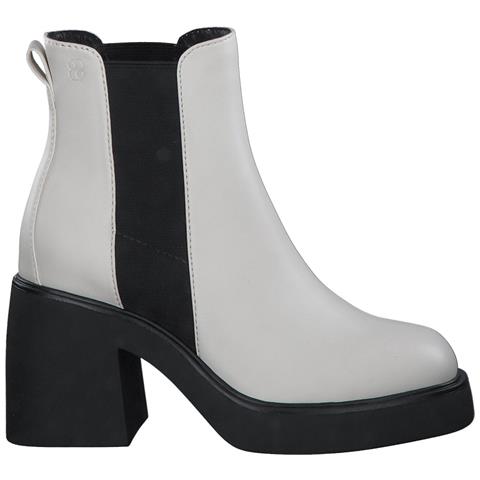 White Casual Closed Booties Stivaletti Sintetico E Tessile Scarpe Donna Bianco Eu 38, 5-25309-29 109 - Foto 1