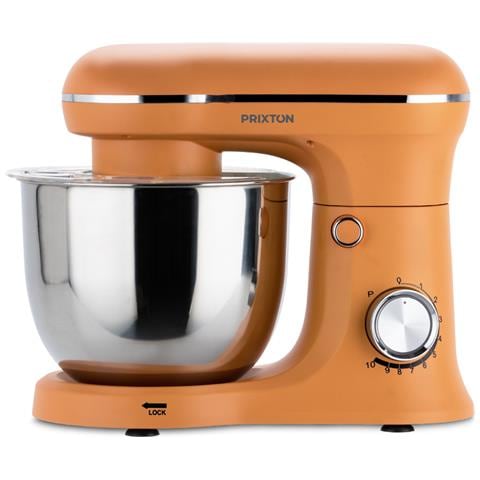 Planetaria Impastatrice Kr250 Per Pasticceria, Potenza 1500 W, 10 Velocità, Ciotola Acciaio Inox Da 5 Litri, 3 Accessori, Coperchio Trasparente, Colore Arancione Opaco - Foto 1
