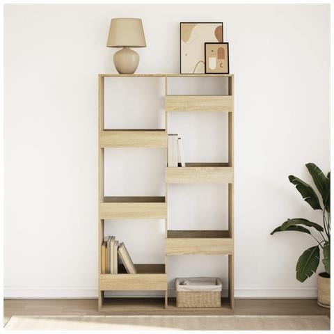 Libreria Rovere Sonoma 100x33x175 Cm In Legno Multistrato - Foto 3
