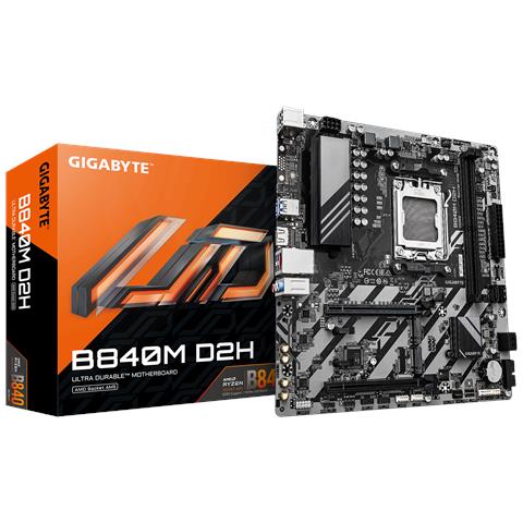 B840M D2H Scheda madre - CPU AMD Ryzen 9000, VRM a 5+2+2 fasi, fino a 7600 MHz DDR5, 1xPCIe 4.0 + 1xPCIe 3.0 M. 2, LAN 2.5GbE, USB 3.2 Gen 1 - Foto 1