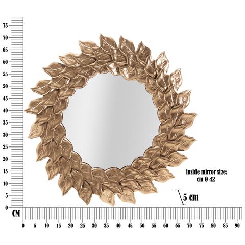 Specchio Con Cornice Mf494 - Rame - Metallo - 73x5x73 Cm - Foto 6