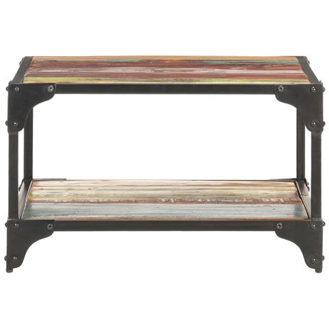 Tavolino Da Salotto 60x60x35 Cm In Legno Massello Di Recupero - Foto 1