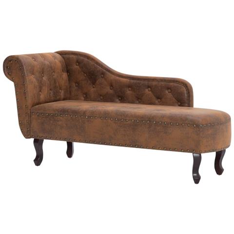 Lusso Casadino -  Sdraio Marrone In Pelle Scamosciata Artificiale - Foto 1