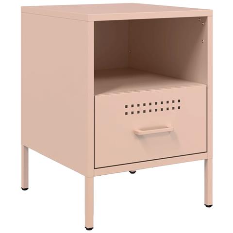 Lusso Casadino -  Comodino Rosa 36x39x50,5 Cm In Acciaio - Foto 1