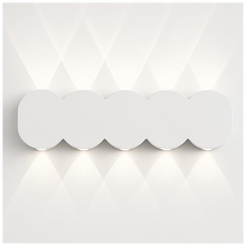 Applique Da Muro 10 Led Lampada A Parete Bianco Con Luce Bianco Freddo 26x8x3cm - Foto 1