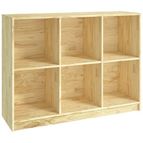 Libreria 104x33x76 Cm In Legno Massello Di Pino - Foto 1