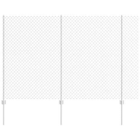 Recinzione a Rete Metallica con 20 U Post Argento 1.6x10 m Acciaio - Foto 1