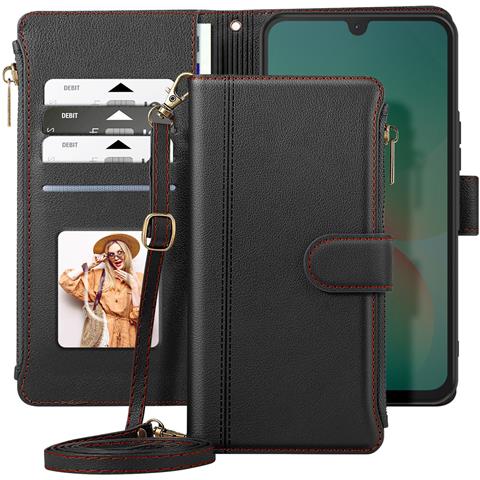 Custodia Folio Per Samsung Galaxy A16 / A26 Con Cerniera E Tracolla Rimovibile - Foto 5