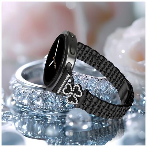 Cinturino In Acciaio Inossidabile Con Quadrifoglio E Sette Perline Compatibile Con Samsung Watch Ultra/ultra 2025 - Foto 2