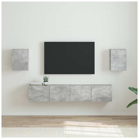 Mobile TV da parete 2 pcs Calcestruzzo 30 x 31 x 40 cm - Foto 2