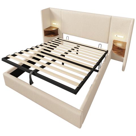 Letto Con Testiera Multifunzione: Luce Touch, Usb E Mensola - Foto 2