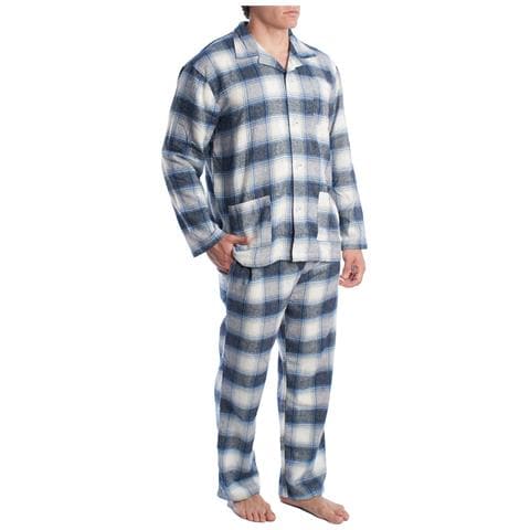 Pigiama Da Uomo In Cotone Con Camicia A Maniche Lunghe Klp7 - Foto 2