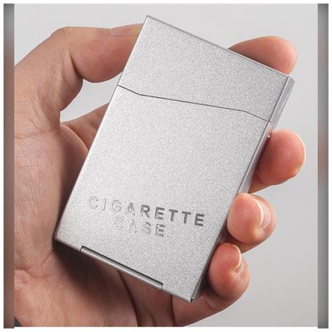 Portasigarette Automatico Pop-up In Lega Di Alluminio - Contiene 20 Sigarette Spesse Silver - Foto 5