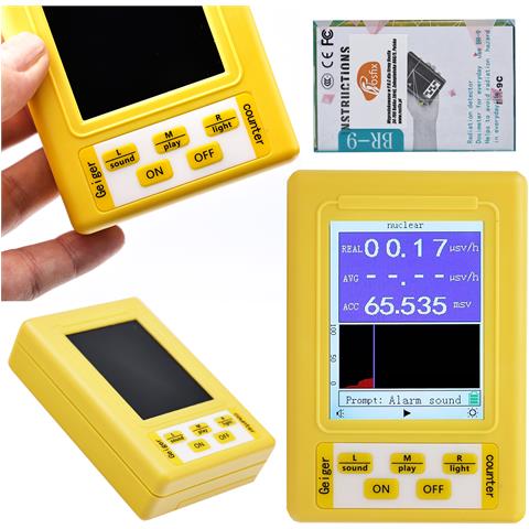 Contatore Di Radiazioni Digitale Geiger Xr3 Br-9c - Display Lcd, Alta Precisione | Rilevamento Alfa, Beta, Gamma | Materiale Abs, Portatile - Foto 1