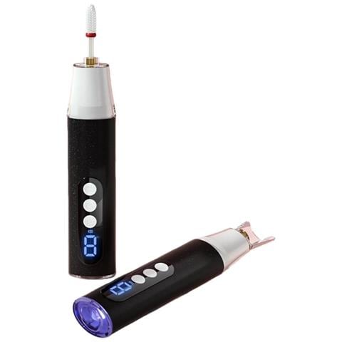 Lima Elettrica Professionale Per Unghie Con 10 Punte E 6 Fasce Abrasive - 9 Velocità Regolabili Black - Foto 1