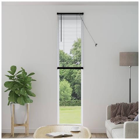 Tenda Veneziana Regolabile Nero 213 x 40 cm PVC - Foto 2