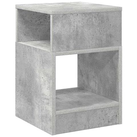 Tavolino Grigio cemento 30,5 x 30 x 45 cm Legno multistrato - Foto 1