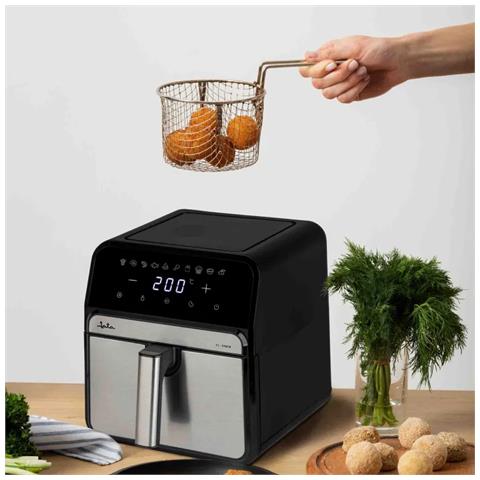 JEFR1242 friggitrice Singolo 8 L Indipendente 2100 W Friggitrice ad aria calda Nero, Argento - Foto 7