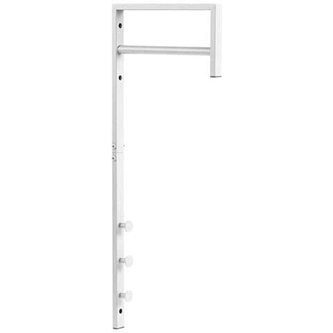 Porta Abiti Da Parete Trento In Metallo Bianco 3x30x82 Cm - Foto 1