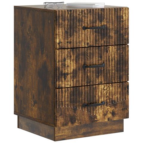 Armadio da Notte con cassetto Rovere Fumo 43 x 41 x 63,5 cm - Foto 2
