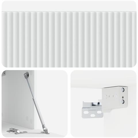 Mobile Porta TV da Muro Bianco 78,5 x 31 x 30 cm - Foto 9